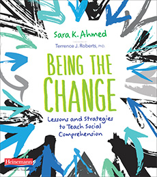 Book cover of text, Being the Change.