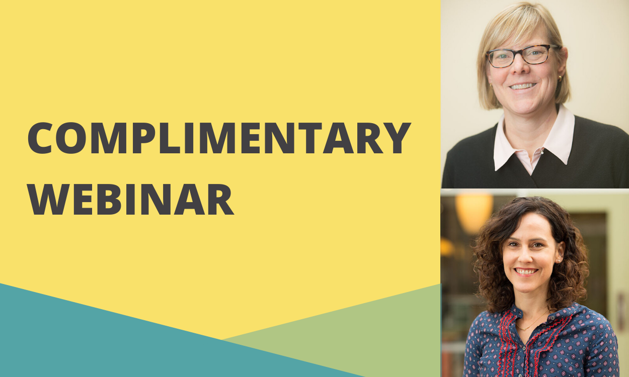Headshots of Cindy Downend and Courtney Varner. Text reads: Complimentary Webinar